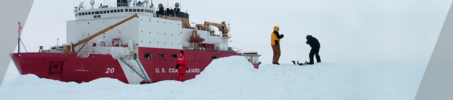 A view from the ice of the USCG Icebreaker Healy
